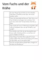 Vorschau - Arbeitsblätter - Vom Fuchs und der Krähe - Nacherzählung - Seite 2