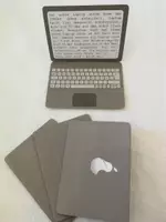 Vorschau - Aufgabenkarten - Tastschreiben alle Buchstaben und Zahlen, Laptop, Klappkarte - Deckblatt