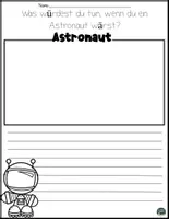 Vorschau - Mal- und Bastelvorlagen - Astronaut thema, Erzählanlässe und Schreibanlässe mit fragen, zum Kreativen Schreiben(2. & 4. Klasse) - Seite 2