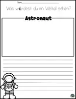 Vorschau - Mal- und Bastelvorlagen - Astronaut thema, Erzählanlässe und Schreibanlässe mit fragen, zum Kreativen Schreiben(2. & 4. Klasse) - Seite 3