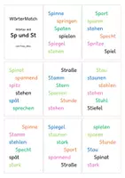 Vorschau - Spiele - WörterMatch: Wörter mit Sp und St - Seite 1