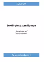 Vorschau - Test - Lektüretest - "Landnahme" (Christoph Hein) - Deckblatt