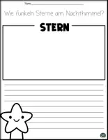 Vorschau - Mal- und Bastelvorlagen - Thema Stern: Kreative Schreib- und Erzählanlässe mit Leitfragen für die Grundschule (2.–4. Klasse) - Seite 3