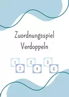 Vorschau - Spiele - Zuordnungsspiel Verdoppeln (Blitzrechnen) - Deckblatt
