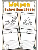 Vorschau - Mal- und Bastelvorlagen - Welpen – Erzähl- und Schreibanlässe mit Fragen zum Kreativen Schreiben (2.–4. Klasse) - Deckblatt