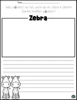 Vorschau - Arbeitsblätter - Thema Zebra: Kreatives Schreiben mit fragen (2.–4. Klasse) - Seite 2