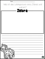 Vorschau - Arbeitsblätter - Thema Zebra: Kreatives Schreiben mit fragen (2.–4. Klasse) - Seite 3