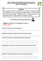 Vorschau - Arbeitsblätter - Der Froschkönig: Lesen und Verstehen (Einfache Sprache) - Seite 2