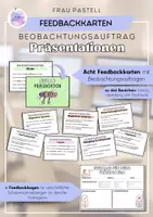 Vorschau - Aufgabenkarten - WIK Feedbackkarten - Beobachtungsaufträge Präsentation - Deckblatt
