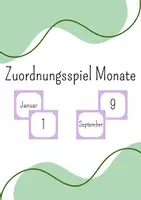 Vorschau - Spiele - Zuordnungsspiel Monate - Deckblatt