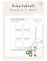 Vorschau - Arbeitsblätter - Bräuche St. Martin - Arbeitsblatt - Deckblatt