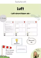 Vorschau - Stundenentwürfe - Luft nimmt Raum ein - Experiment (3.Stunde) - Deckblatt