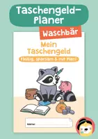 Vorschau - Arbeitsblätter - Taschengeld-Planer mit Waschbär (8 Vorlagen) - Deckblatt