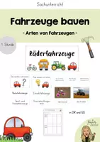 Vorschau - Unterrichtsreihen - Fahrzeuge bauen - Arten von Räderfahrzeugen (1.Stunde) - Deckblatt