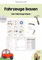 Vorschau - Unterrichtsreihen - Fahrzeuge bauen - Fahrzeug-Check / HU-Prüfung (6.Stunde) - Deckblatt