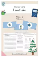 Vorschau - Arbeitsblätter - Winterliche Lerntheke Klasse 2 - Deckblatt