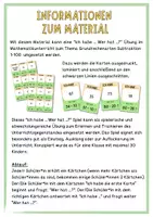 Vorschau - Spiele - Grundrechenarten Subtraktion 1 bis 100 - Ich habe... Wer hat...? Spiel Mathe - Seite 1