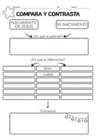 Vista previa - Hojas de trabajo - Lectura Nacimiento Jesús + Compara y contrasta - página 2