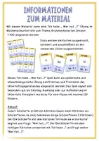Vorschau - Spiele - Grundrechenarten Division 1 bis 100 - Ich habe... Wer hat...? Spiel Mathe - Seite 1