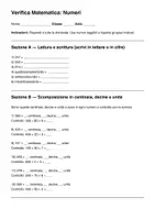 anteprima - Compiti in classe/Test - Verifica Di matematica per la Classe Terza Elementare📚✏️ - Pagina 1