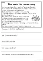 Vorschau - Arbeitsblätter - 24 Adventgeschichten | Fertiges Bundle, Leseverständnis Klasse 1 & 2 - Seite 2