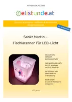 Vorschau - Mal- und Bastelvorlagen - Sankt Martin - Tischlaternen / Windlichter für LED - katholische Religion (1.-4. Schulstufe) - Deckblatt