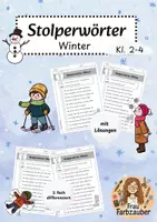 Vorschau - Arbeitsblätter - Stolperwörter, Stolpersätze Winter / Ein Wort zu viel - Deckblatt
