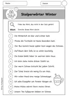 Vorschau - Arbeitsblätter - Stolperwörter, Stolpersätze Winter / Ein Wort zu viel - Seite 3