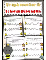 Vorschau - Arbeitsblätter - Bienen Arbeitsblätter Vorschule & Kita Schwungübungen - Deckblatt