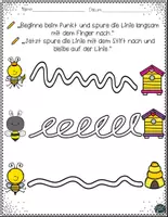 Vorschau - Arbeitsblätter - Bienen Arbeitsblätter Vorschule & Kita Schwungübungen - Seite 2
