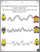 Vorschau - Arbeitsblätter - Bienen Arbeitsblätter Vorschule & Kita Schwungübungen - Seite 3