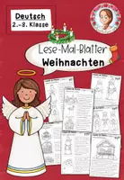 Vorschau - Arbeitsblätter - Lesemalblätter Weihnachten | Lesen und Malen Klasse 2 - Deckblatt