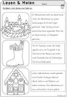 Vorschau - Arbeitsblätter - Lesemalblätter Weihnachten | Lesen und Malen Klasse 2 - Seite 3