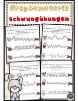 Vorschau - Arbeitsblätter - FREEBIE: Kostenloses Kaninchen Schwungübungen Arbeitsblätter - Deckblatt