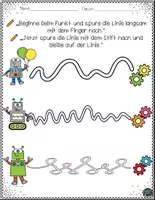Vorschau - Arbeitsblätter - FREEBIE: Kostenloses Robotern Schwungübungen Arbeitsblätter - Seite 3