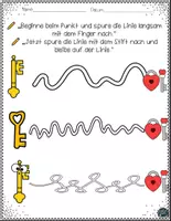 Vorschau - Arbeitsblätter - FREEBIE: Kostenloses Schlüssel Schwungübungen Arbeitsblätter - Seite 3