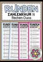 Vorschau - Aufgabenkarten - Natürliche Zahlen runden – Rundungsaufgaben | 3 Rechen-Duos 4.–5. Klasse - Deckblatt