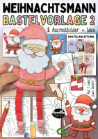 Vorschau - Arbeitsblätter - Tanzender Weihnachtsmann & Wackelbeine 🎅✨ Bastelvorlage Weihnachten - Deckblatt