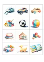 Náhled - Picture Vocabulary Flashcards – Toys for Speech Development - boční 3