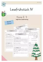 Vorschau - Arbeitsblätter - Lesefrühstück Winter – 10 wöchentliche Leseaufgaben (Kl.2) - Deckblatt