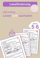 Vorschau - Arbeitsblätter - Leseförderung – lesen und ausmalen - Deckblatt