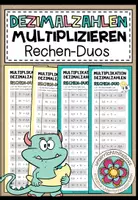 Vorschau - Aufgabenkarten - DEZIMALZAHLEN MULTIPLIZIEREN - 3 Rechen-Duos - Deckblatt