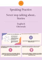 Vorschau - Arbeitsblätter - Speaking Practice: Never stop talking about... Stories - Deckblatt