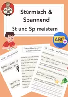 Vorschau - Arbeitsblätter - Stürmisch & Spannend - "St" und "Sp" meistern - Deckblatt
