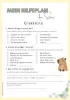 Vorschau - Arbeitsblätter - Hilfeplan Stress Strategien Notfallplan Capybara LEG Coaching - Deckblatt