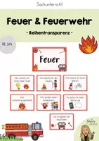 Vorschau - Arbeitsblätter - Reihentransparenz - Feuer und Feuerwehr - Deckblatt