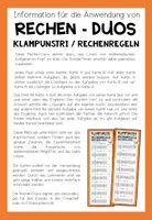 Vorschau - Aufgabenkarten - RECHENREGELN (Klammer vor Punkt vor Strich) - 3 Rechen-Duos - Seite 1