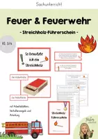 Vorschau - Stundenentwürfe - Streichholz-Führerschein - Feuer und Feuerwehr - Deckblatt