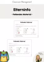 Vorschau - Anderer Materialtyp - Fehlendes Material - Elternbrief / Elterninfo - Deckblatt