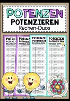 Vorschau - Aufgabenkarten - POTENZEN POTENZIEREN - 3 Rechen-Duos - Deckblatt